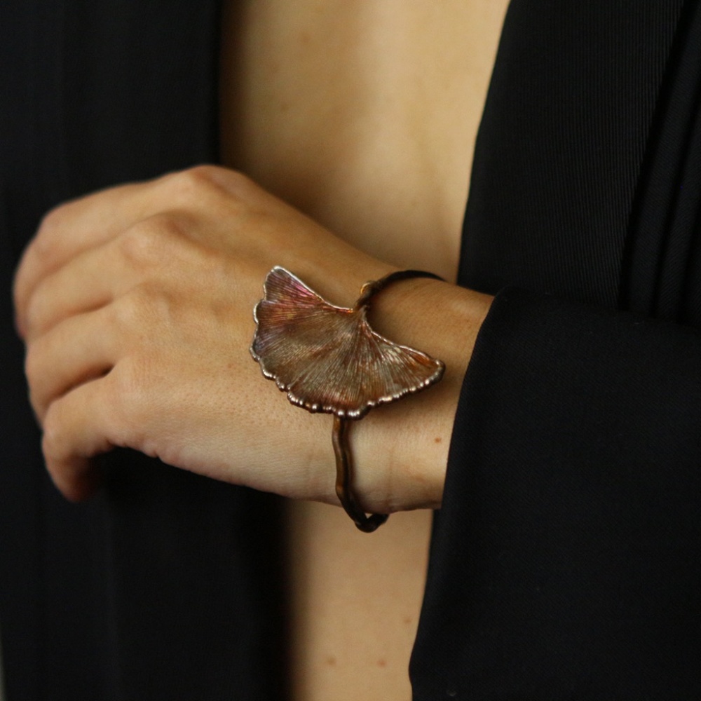 Bracelet in silver ,Ginkgo